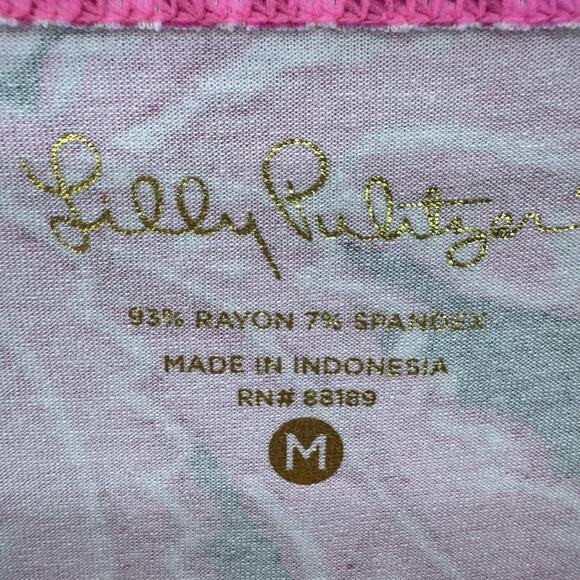Lilly Pulitzer Womens Sophie Dress Size Med Pink Navy Pineapple Preppy Island - Picture 2 of 9